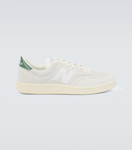 スニーカー New Balance T500 White Green Suede Sneaker New Balance T500 