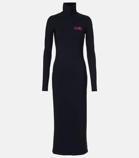 【関税&送料込】Mm6 Maison Margiela Wool Midi Dress Knitted turtleneck midi dress in black - MM 6 Maison