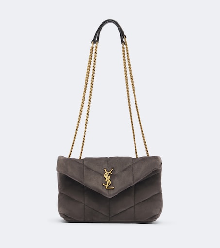 Toy Puffer quilted suede shoulder bag