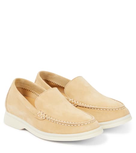 Summer Walk suede loafers in beige - Loro Piana Kids | Mytheresa