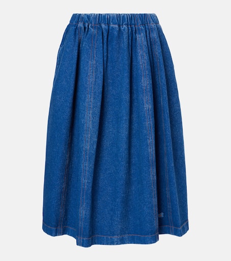 ワンピース MARNI Women Mid Skirts ABMA1379S0 UTC455 61 BLUE Blue cotton poplin striped shirt dress | Marni