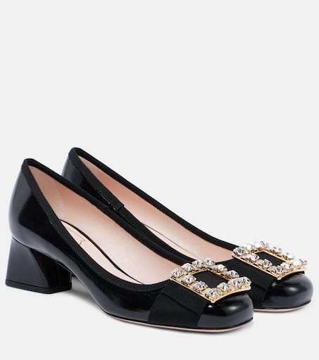 パンプス ROGER VIVIER BLACK LEATHER PUMPS Roger Vivier Pumps Size 39. 5 EU