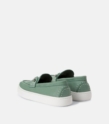 Christian Louboutin Kids 참벨리키드 가죽 보트 슈즈