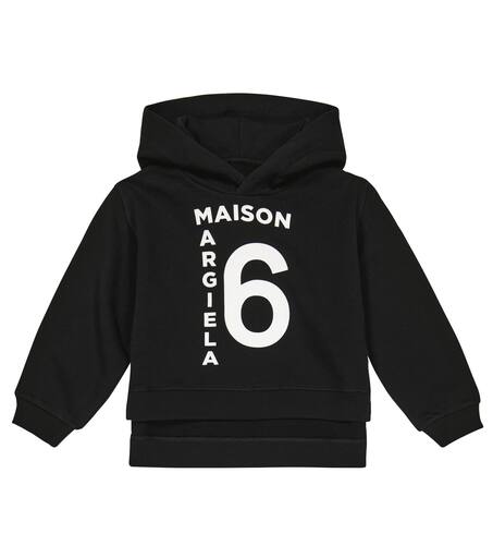 パーカー・フーディ MM6 Maison Margiela Circle 6 Logo Hoodie Black P00722046.jpg