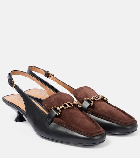 サンダル・ミュール TOD'S Slingback Leather Decollete (XXW63L0JE10SMX B999) XXW63L0JE10SMXB999-04.jpg