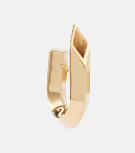 【関税込み】Burberry ゴールド Hollow パヴェ ピアス Hollow Pavé Hoop Earrings in Gold/clear - Women | Burberry