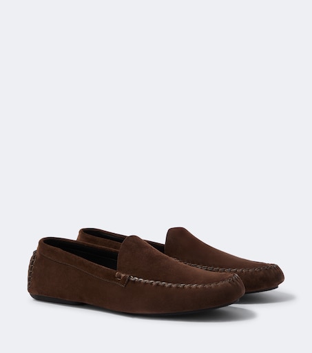New Lucca suede slip-on shoes in brown - The Row | Mytheresa display picture 1