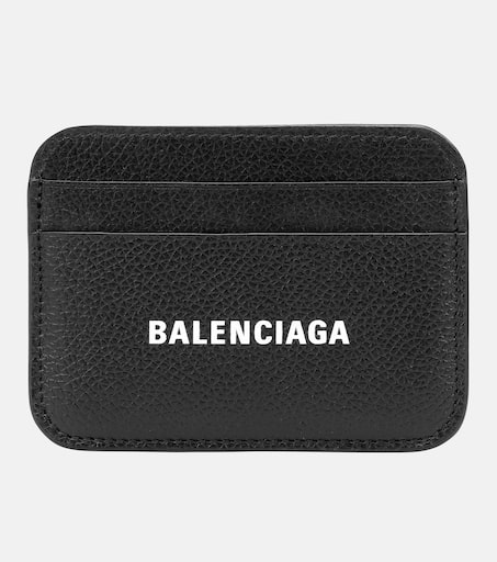 Leather card holder in black - Balenciaga | Mytheresa