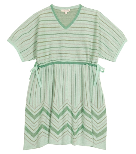 Jellyfish striped cotton-blend dress in green - Caramel | Mytheresa Jellyfish striped cotton-blend dress in green - Caramel | Mytheresa
