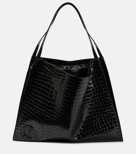 トートバッグ CHRISTIAN LOUBOUTIN Women Shoulder Bags 383039 3235354 Black Le 54 croc-effect leather shoulder bag in black - Christian