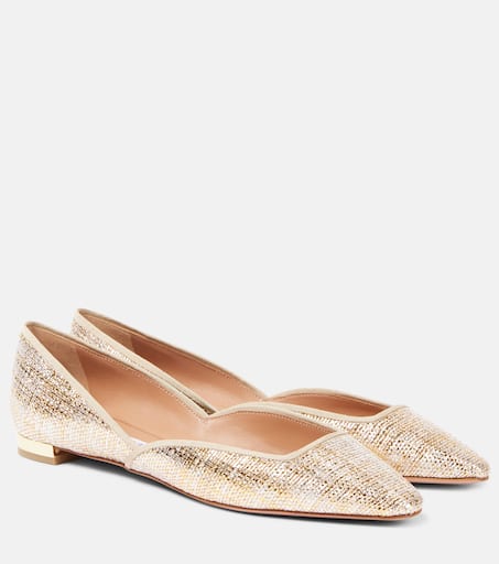 フラットシューズ AQUAZZURA Woman Ballet flats Beige AIMFLAB0AWG LAT Kahlo Ballet 56 Aquazzura@ Official