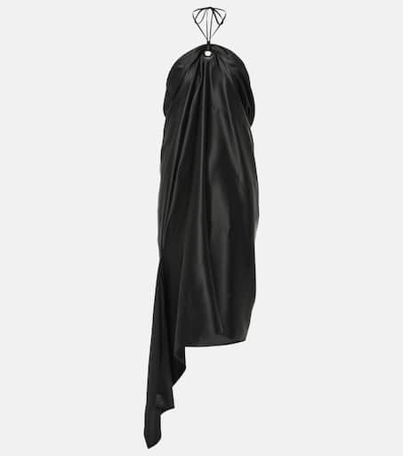 【23AW NEW】FERRAGAMO_woman / レイヤー シルク ドレス / Black 23AW NEW】FERRAGAMO_woman / レイヤー シルク ドレス / Black