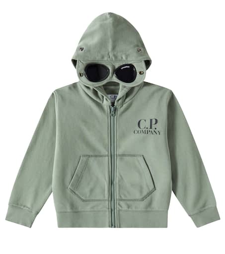 パーカー・フーディ C.P. Company LOGO COTTON HOODIE C.P. Company Hoodie In Cotton - Black - Men | CMSS009B6372G999