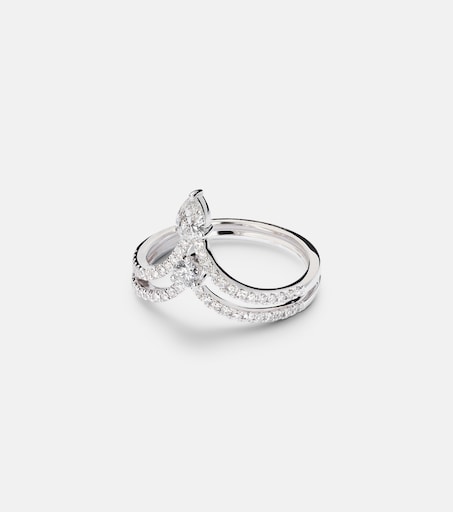 18kt white gold ring with diamonds
