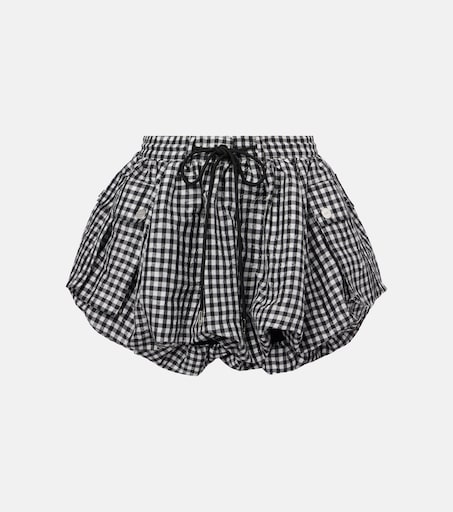 Gingham taffeta miniskirt in black - Ganni | Mytheresa