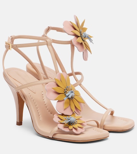 ころ花 Lilia 85 leather sandals in pink - Zimmermann | Mytheresa