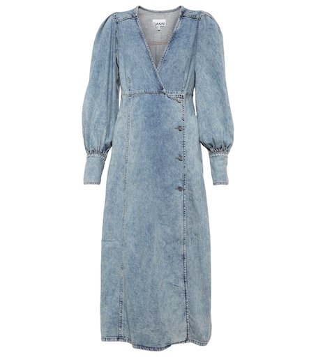ganni denim maxi dress GANNI Future Denim Maxi Dress
