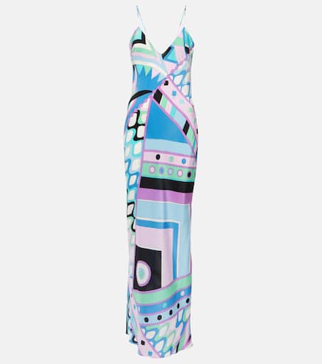 Vivara silk maxi dress in multicoloured - Pucci | Mytheresa