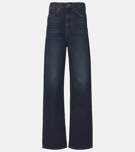 Bonnie high-rise wide-leg jeans in blue - Khaite | Mytheresa