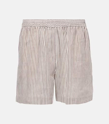 【関税込み】BRUNELLO CUCINELLI STRIPED LINEN BERMUDA SHORTS BRUNELLO CUCINELLI Striped linen shorts | NET-A-PORTER