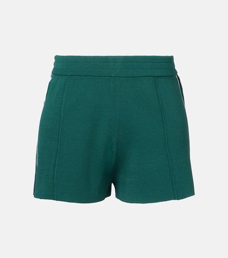 ★2025SS新作★GROVE★JESSE KNIT SHORTS Les Border Evert knitted shorts in green - The Upside