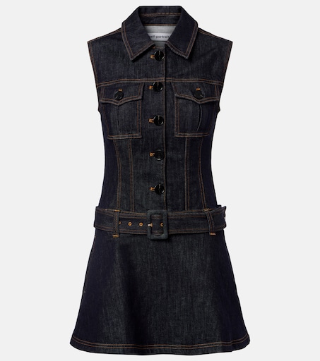 mytheresa denim dress Magda Butrym, Flared denim midi dress, Women, Blue, US 0, Dresses, Cotton
