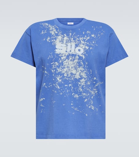 ERL Printed cotton Ｔシャツ Printed cotton T-shirt in blue - ERL | Mytheresa