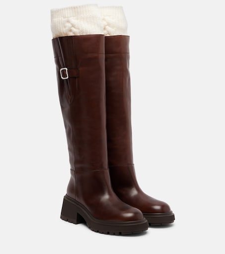 Tamsin leather knee-high boots