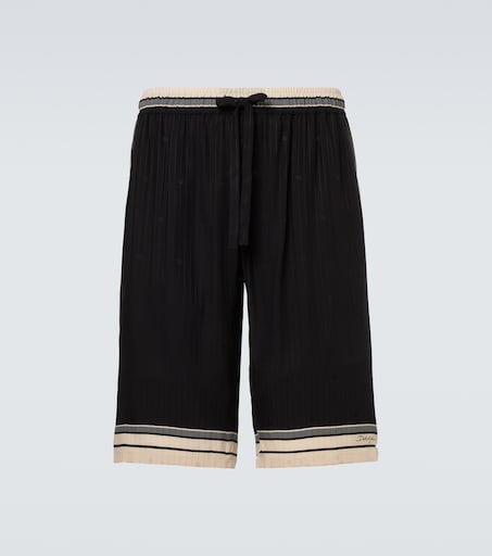 Dolce & Gabbana Striped silk Bermuda shorts
