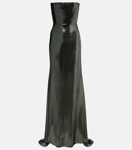 Sequined corset gown in green - Alex Perry | Mytheresa