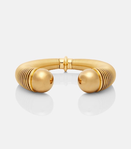 Spiral embellished bracelet in gold - Alaia | Mytheresa