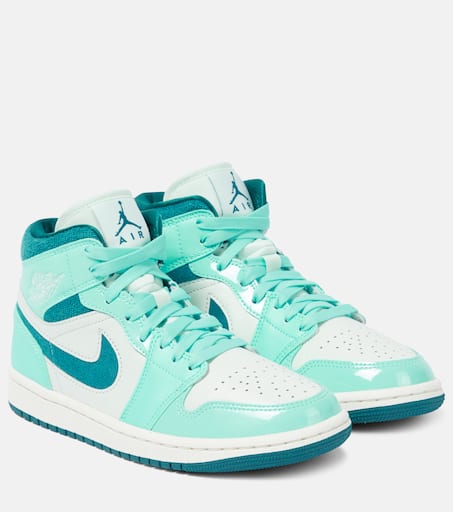 Air Jordan 1 SE leather sneakers in green Nike Mytheresa