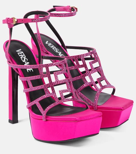 ココページ◆美品◆正規品Versace 厚底サテンパンプス Versace 160mm Platform Wedge Heels | Pink | FARFETCH