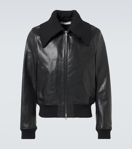 【関税&送料込】Our Legacy Black Leather Pharos Bomber Jacke Black Pharos Leather Bomber Jacket by OUR LEGACY on Sale