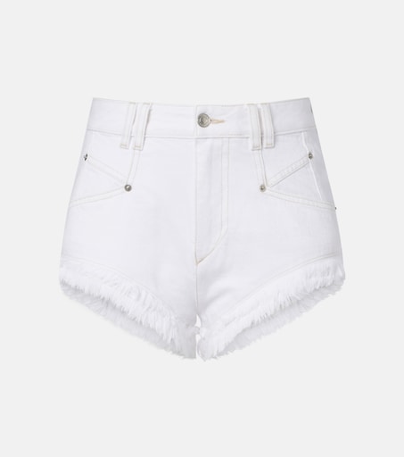 Eneidala denim shorts in white - Isabel Marant | Mytheresa