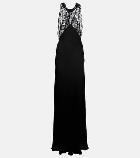 ワンピース SAINT LAURENT ACETATE LONG DRESS SAINT LAURENT: Dress woman - Black | Saint Laurent dress