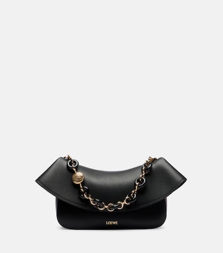 Ola Medium leather shoulder bag in black - Loewe | Mytheresa