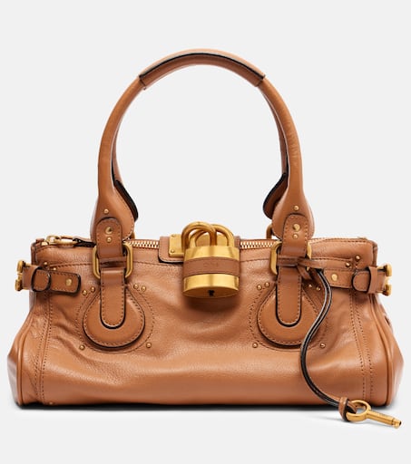 Paddington Small leather shoulder bag in brown - Chloe