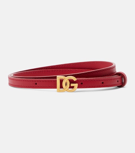 DG leather belt in red - Dolce Gabbana | Mytheresa