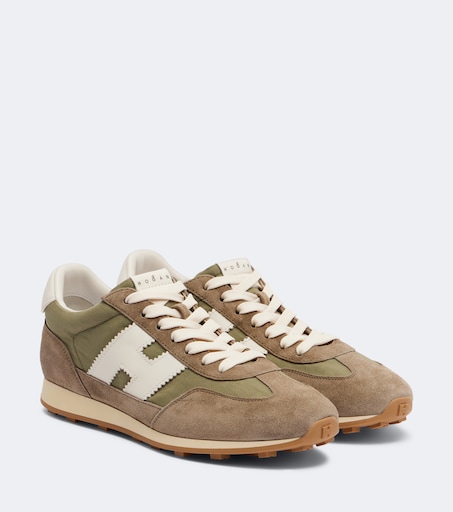 Athletic suede sneakers