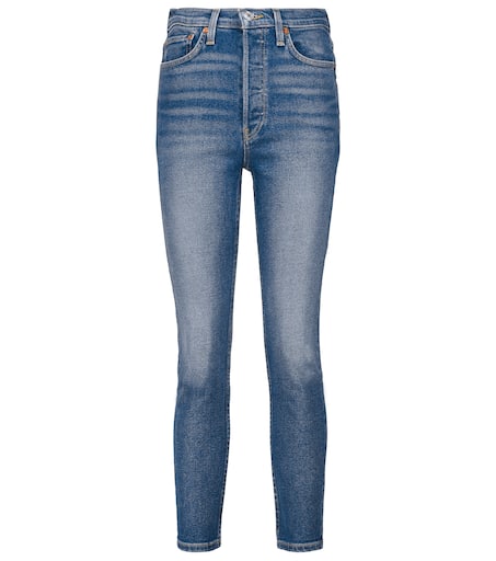【送料&関税込】RE/DONE 90s High-rise Skinny-fit Jeans 90s high-rise skinny jeans in blue - Re Done | Mytheresa