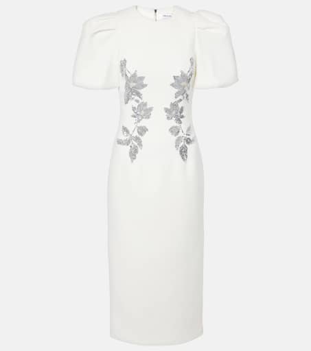 新作【RebeccaVallance】Bridal Lucilla embellished midi dress Bridal Lucilla embellished midi dress in white - Rebecca
