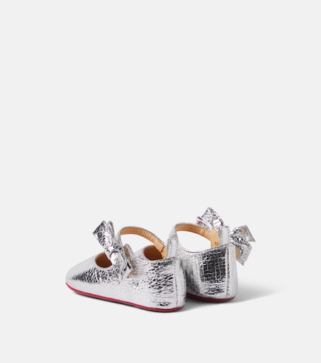 Christian Louboutin Kids 베이비 루 베이브 가죽 메리 제인 플랫