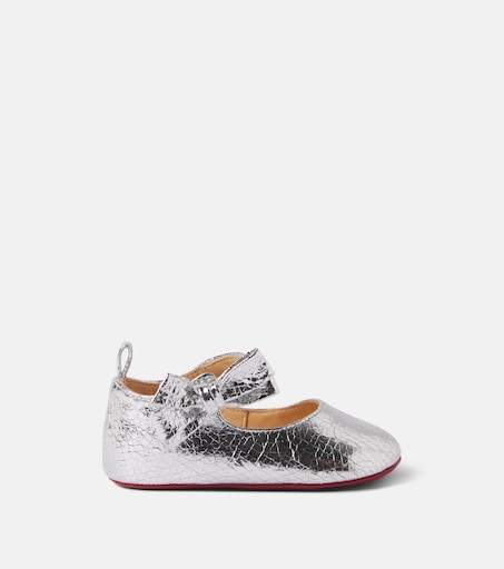 Christian Louboutin Kids 베이비 루 베이브 가죽 메리 제인 플랫