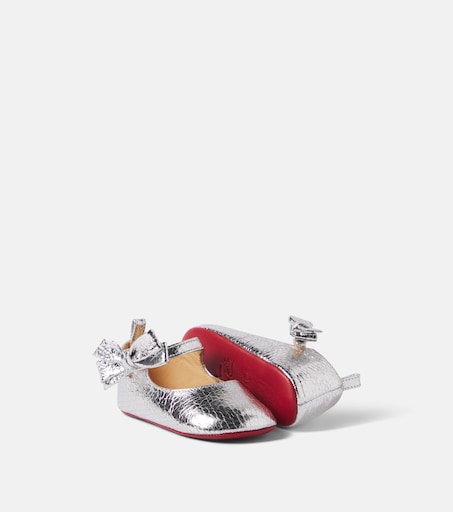 Christian Louboutin Kids 베이비 루 베이브 가죽 메리 제인 플랫