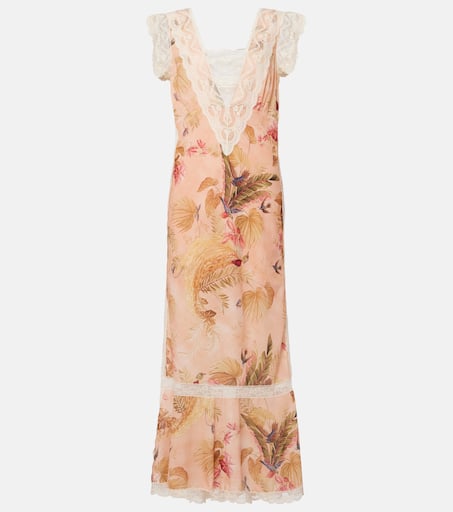 【Zimmermann】Ascension floral ruffled cotton midi dress Ascension floral ruffled cotton midi dress in multicoloured