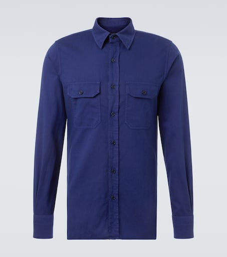 Tom Ford Cotton and linen drill shirt
