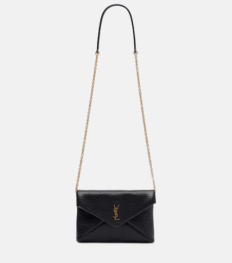 Cassandre leather shoulder bag in black - Saint Laurent