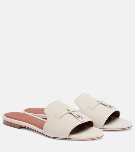 Pantoletten Summer Charms aus Veloursleder