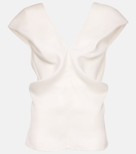 Ami silk top in white - Khaite | Mytheresa